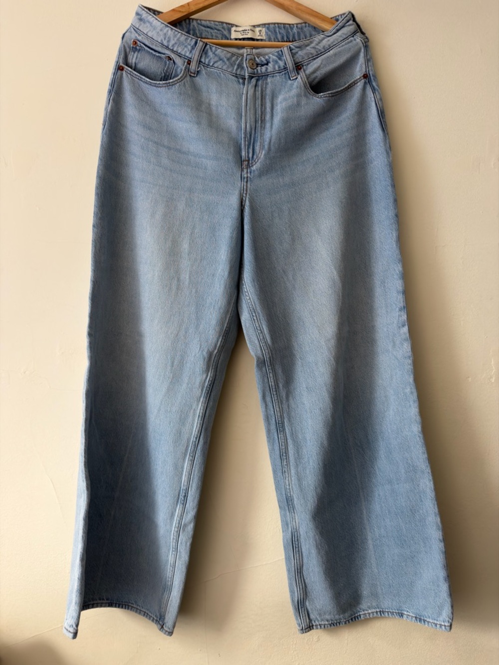 Abercrombie & Fitch Light Blue Wide-Leg Jeans
